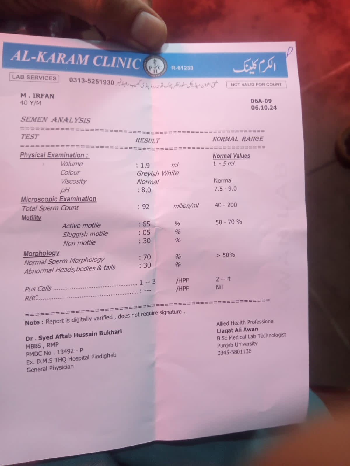 After Treatment Report